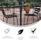 Flash Furniture 23.25 in L, 23.25 in W, 45 in H, Aluminum, Stainless Steel Top, Black TLH-059A-BK-GG - alternate 4